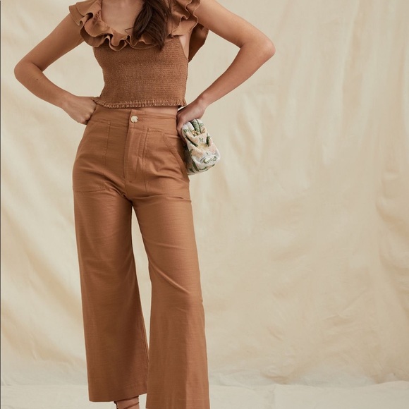 NWT Anthro ▪️ Maeve ruffled smocked top - Picture 2 of 4